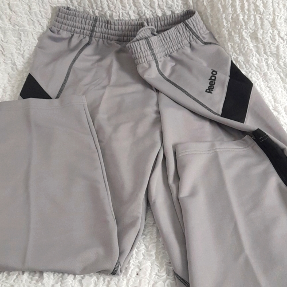 Reebok Loose Track Pants Size Large Gray #58